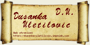 Dušanka Uletilović vizit kartica
